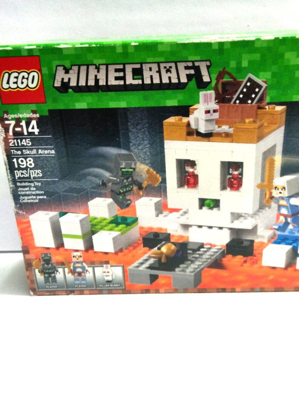 Lego Minecraft Building Toy 198 Pcs. Skull Arena NEW in Sealed Damaged Box 21145